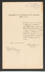 k.k. naturhistorisches Hofmuseum, Intendanzakten 1885-1896 (Hauer), Aktenzahl Z.361/1891, Seite 1